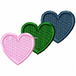 Hearts Embroidery Design 9